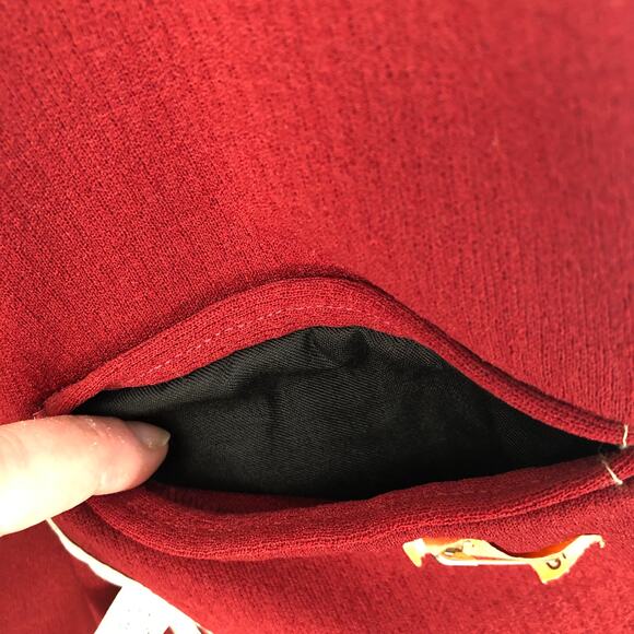 Vintage Time Out by Farah Polyester Men's Dark Red Blazer White Top Stitch SZ M? - Picture 5 of 15